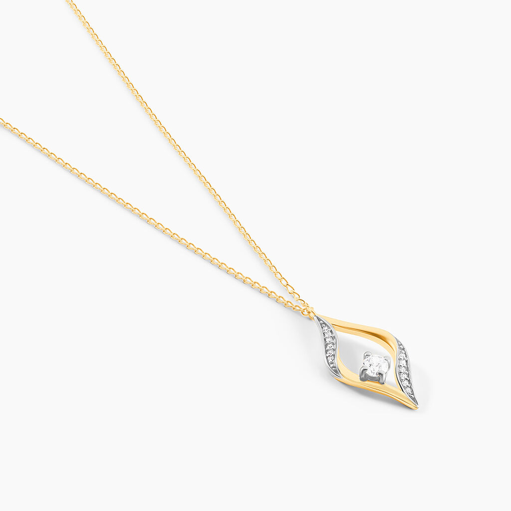 Collier Eye Or Jaune Oxyde De Zirconium - Colliers Femme | Histoire d&rsquo;Or