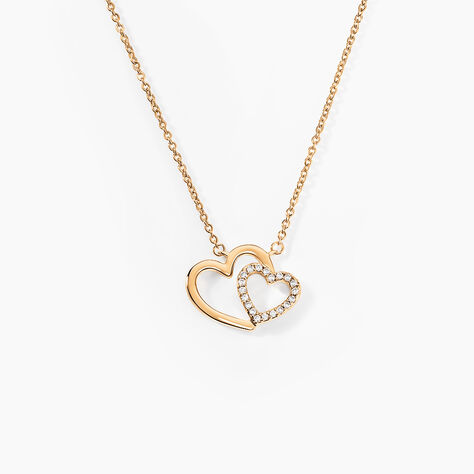 Collier Alexandra Plaqu&eacute; Or Jaune Oxyde De Zirconium - Colliers fantaisie Femme | Histoire d&rsquo;Or