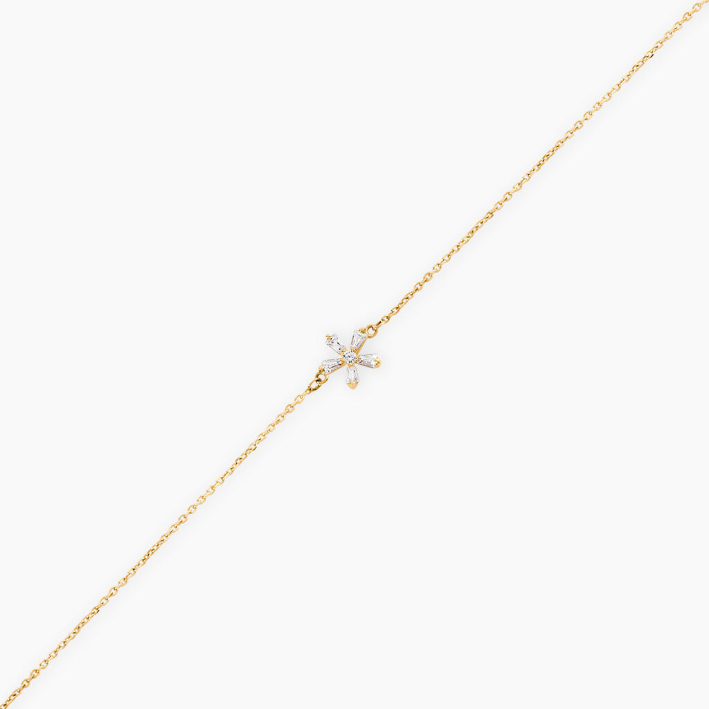 Bracelet Ilyna Or Jaune Oxyde De Zirconium - Bracelets Enfant | Histoire d&rsquo;Or