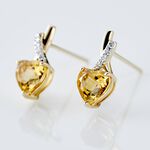 Boucles D'oreilles Puces Or Jaune Clothilde - Boucles d'oreilles empierr&eacute;es Femme | Histoire d&rsquo;Or