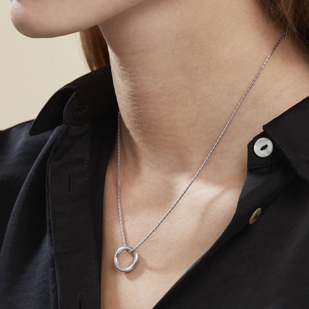 Collier Argent Blanc Melia - Colliers fantaisie Femme | Histoire d’Or