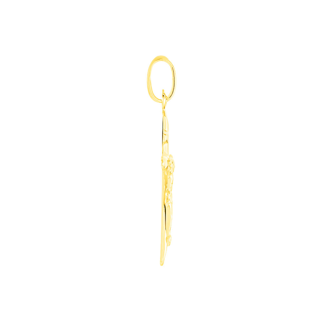 Pendentif Damian Croix Or Jaune - Pendentifs Baptême Famille | Histoire d’Or