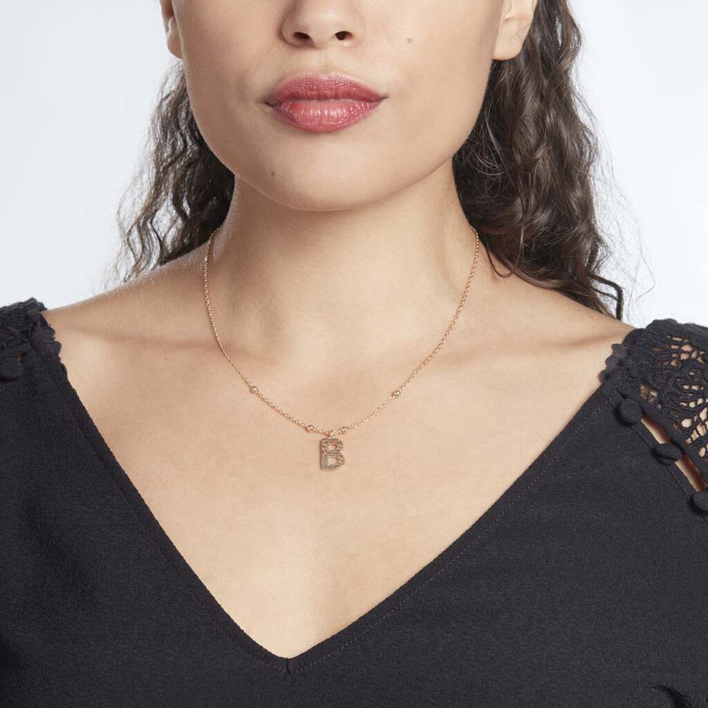 Collier Plaqué Or Jaune Lettra - Colliers fantaisie Femme | Histoire d’Or