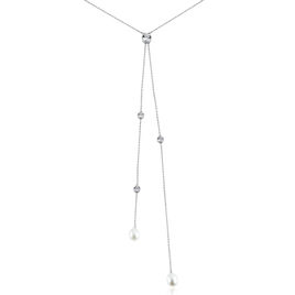 Collier De Dos Indigo Argent Perle De Culture Oxyde - Sautoirs Femme | Histoire d’Or