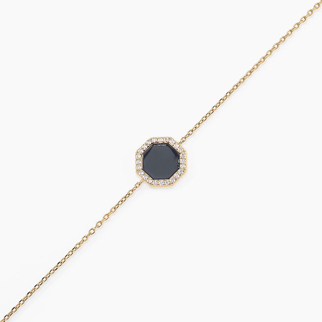 Bracelet Enos Or Jaune Oxyde De Zirconium - Bracelets Femme | Histoire d’Or