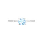 Bague Tarente Or Blanc Topaze Et Diamant - Bagues solitaires Femme | Histoire d&rsquo;Or