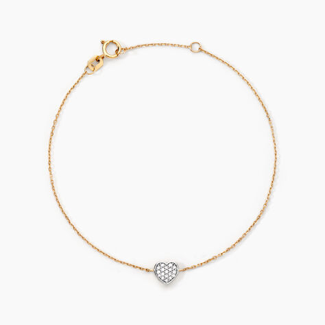 Bracelet Eclat D'amour Or Jaune Oxyde De Zirconium - Bracelets Femme | Histoire d&rsquo;Or