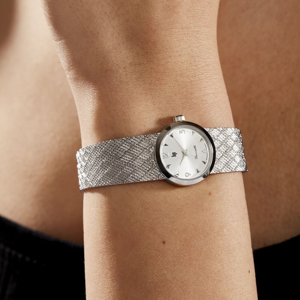 Montres Lip 671450 Acier Cliquet Blanc Ronde HIMFBQF0T30