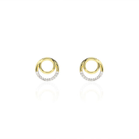 Boucles D'oreilles Puces Atlanta Or Jaune Diamant - Clous d'oreilles Femme | Histoire d’Or