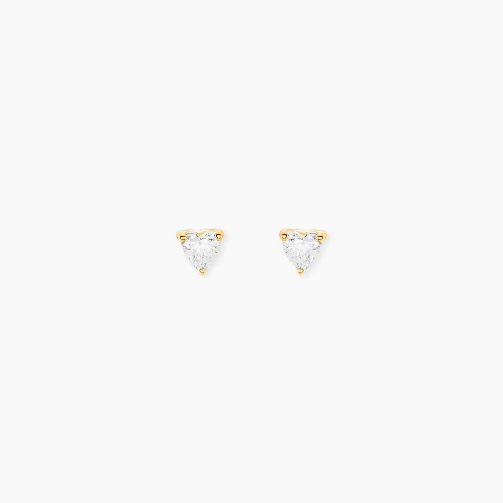 Bijoux D'Oreilles Ruchel Or Jaune Diamant Synth&eacute;tique - Ear cuffs Femme | Histoire d&rsquo;Or