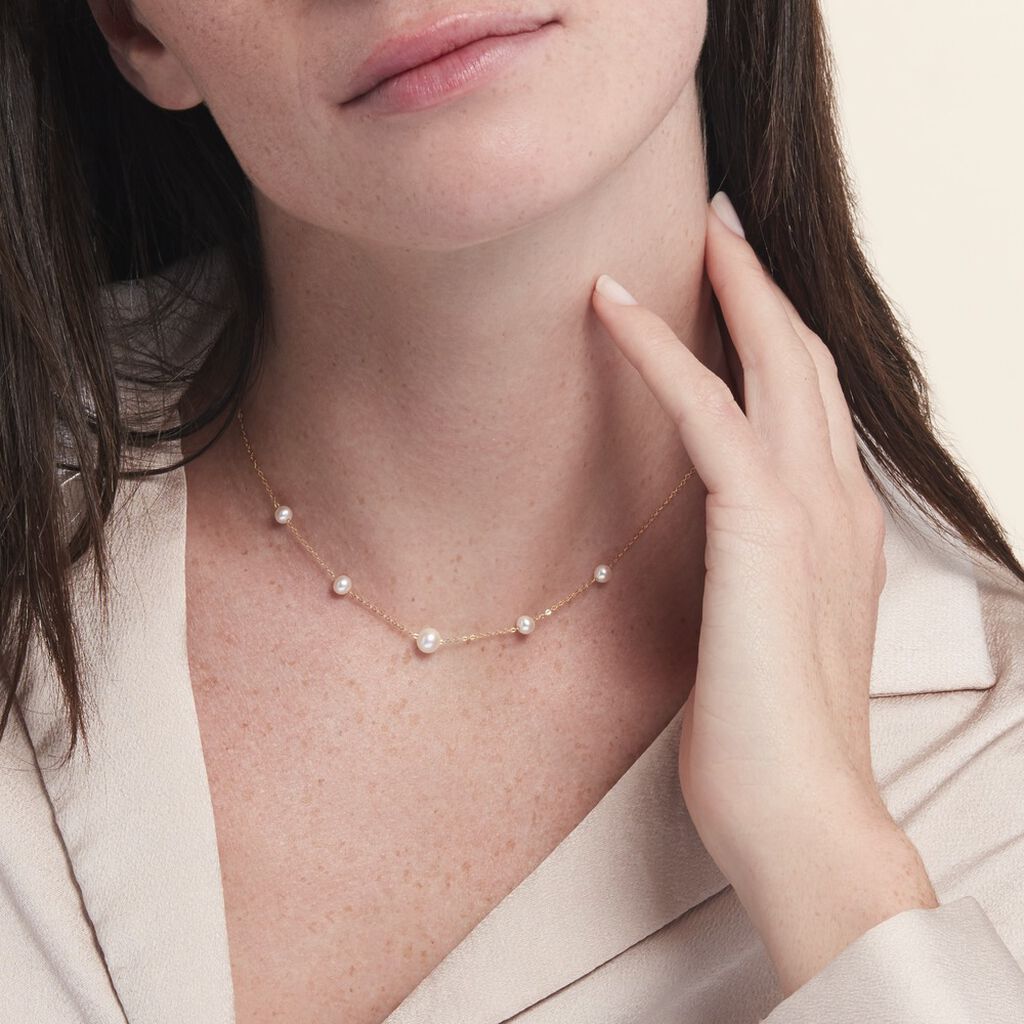 Collier Or Jaune Yolanda Perles De Culture - Colliers Femme | Histoire d’Or