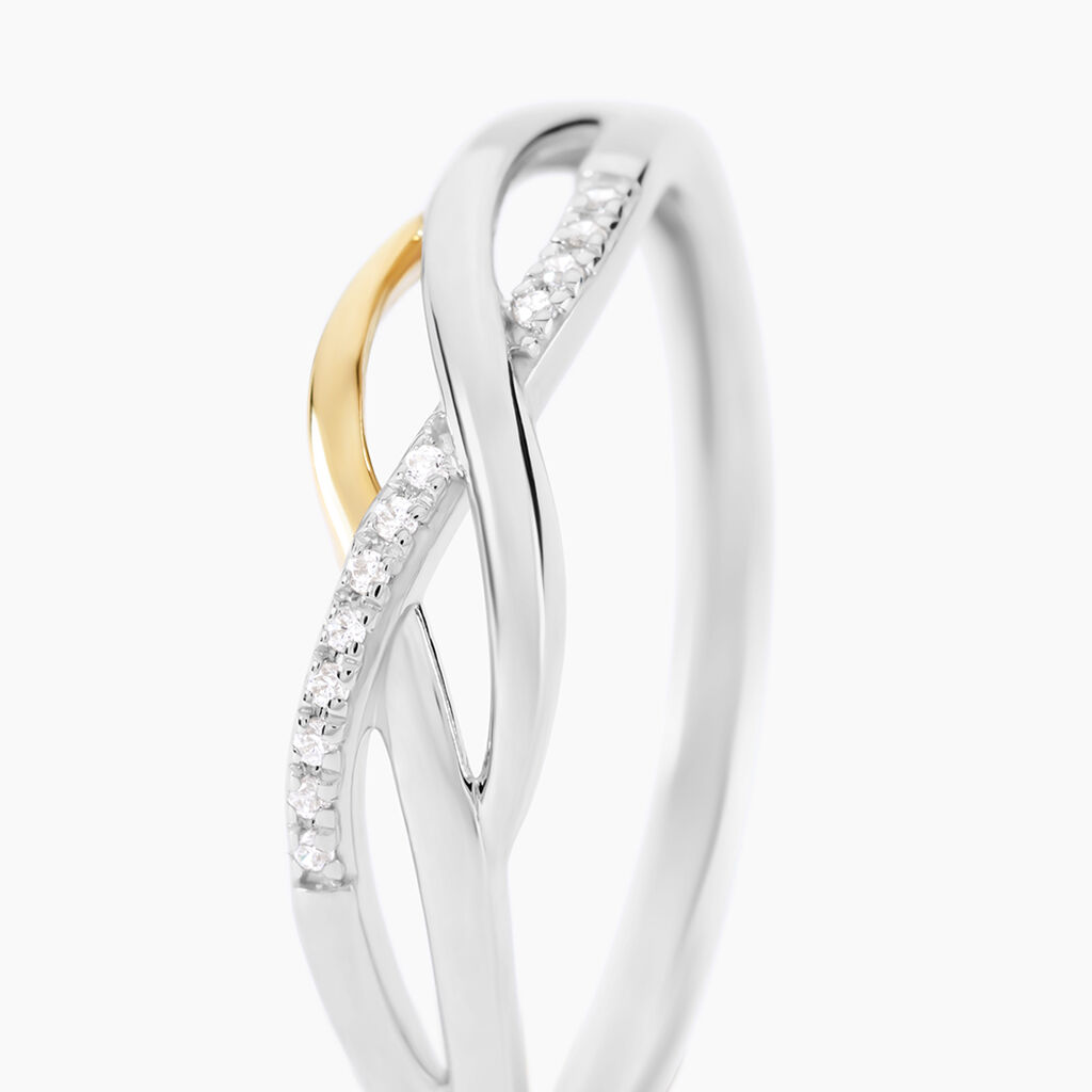 Bague Or Jaune Oxyde De Zirconium - Bagues avec pierre Femme | Histoire d’Or