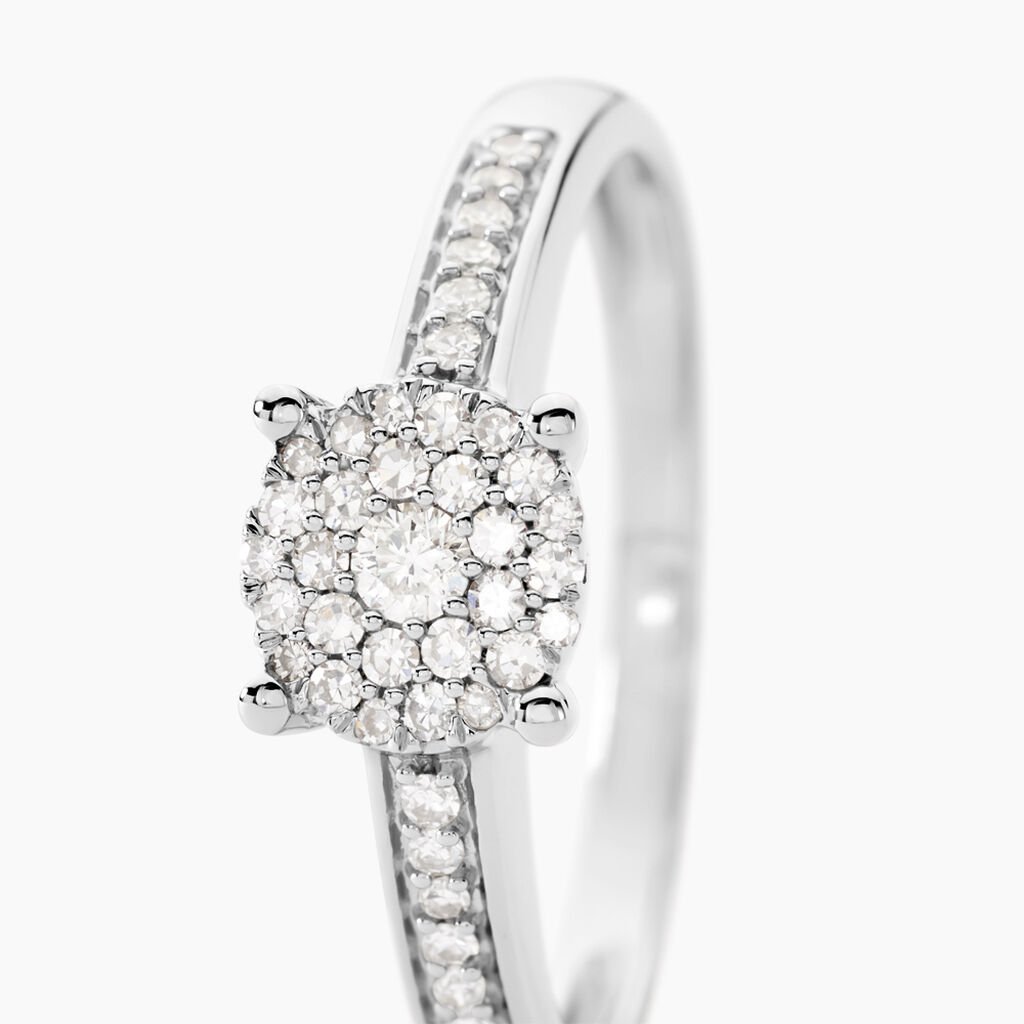 Bague Serena Or Blanc Diamant - Bagues solitaires Femme | Histoire d&rsquo;Or
