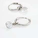 Cr&eacute;oles Argent Blanc Lehunnus Oxyde De Zirconium - Boucles d'oreilles cr&eacute;oles Femme | Histoire d&rsquo;Or