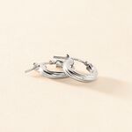 Cr&eacute;oles Maia Argent Blanc - Boucles d'oreilles cr&eacute;oles Femme | Histoire d&rsquo;Or