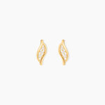 Boucles D'oreilles Puces Caline Or Jaune Diamant - Clous d'oreilles Femme | Histoire d&rsquo;Or