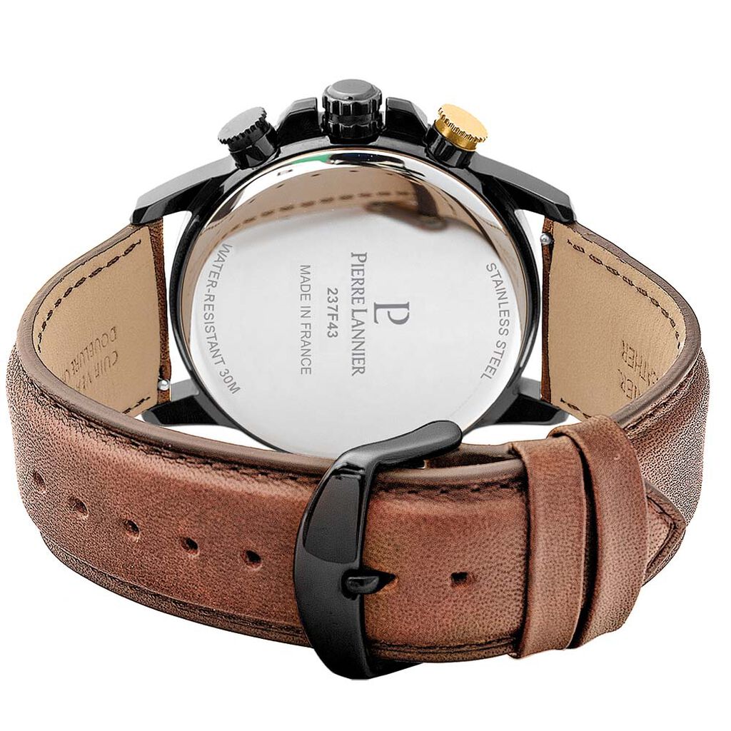 Montre Pierre Lannier Sentinelle Noir - Montres Homme | Histoire d&rsquo;Or