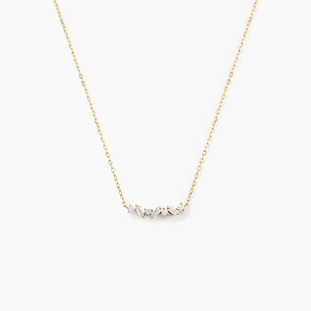 Collier Gemariah Or Jaune Diamant Synthétique
