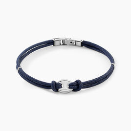 Bracelet Fabrice Acier Blanc - Bracelets cordon Homme | Histoire d’Or