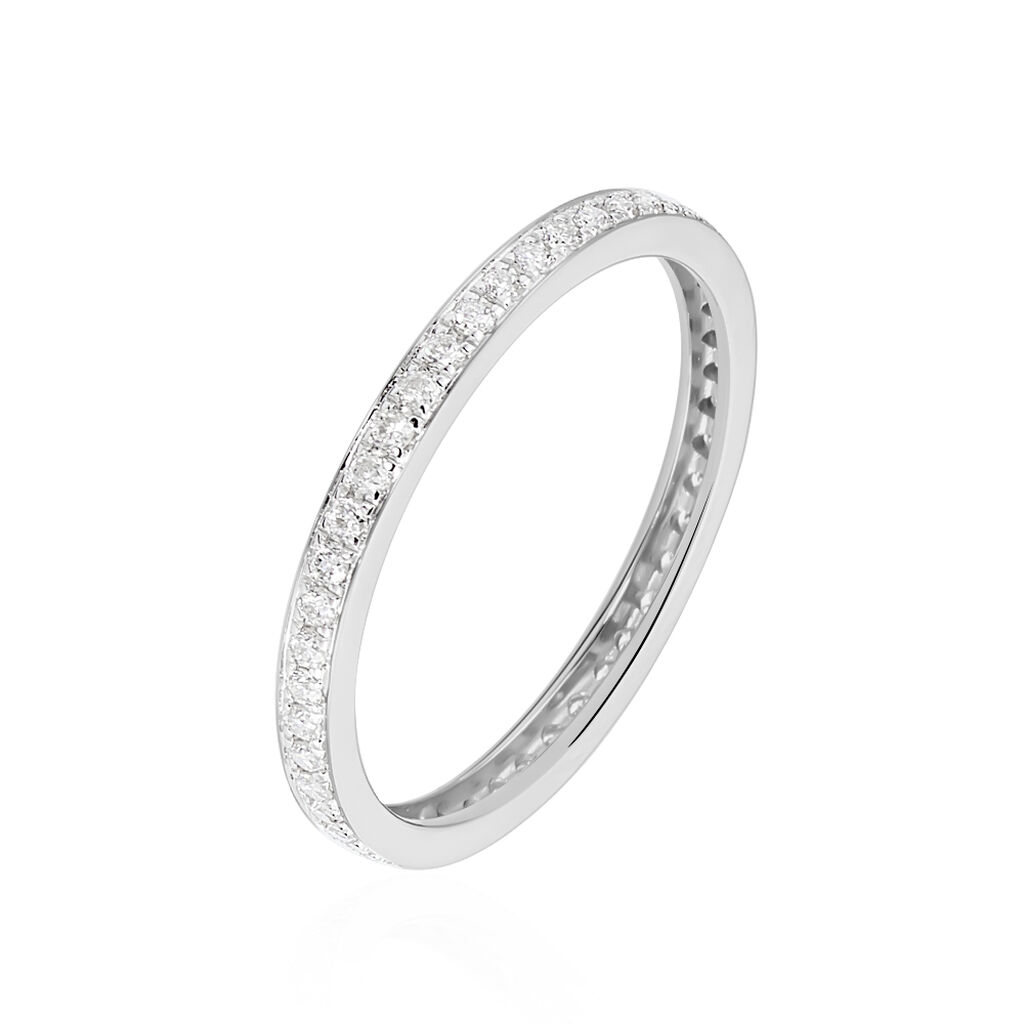 Alliance Juliette Tour Complet Or Blanc Diamant - Alliances Femme | Histoire d’Or