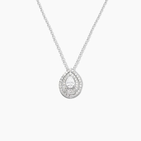 Pendentif Diamina Or Blanc Diamant - Pendentifs Femme | Histoire d’Or