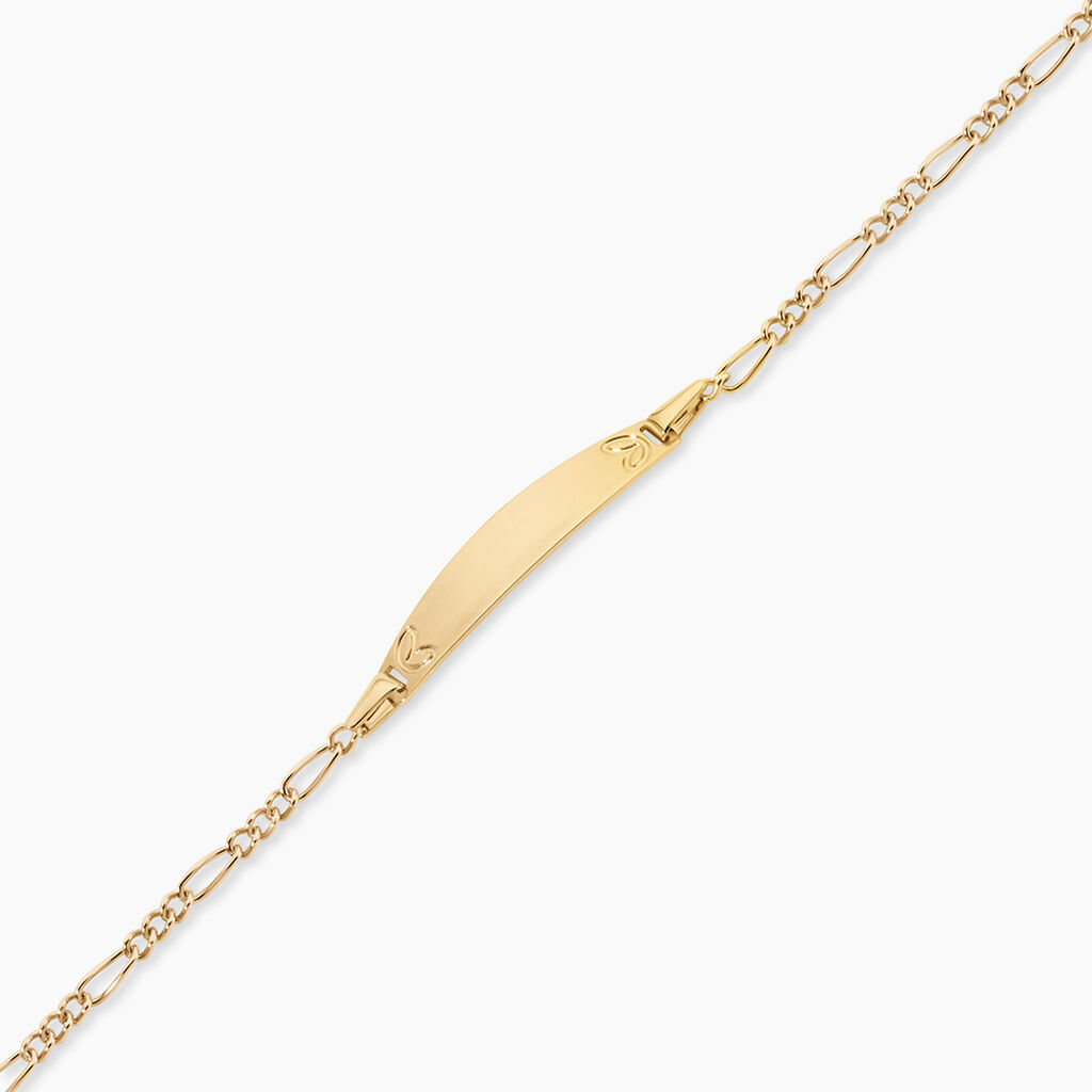 Bracelet Identit&eacute;e Bartolomee Argent Dor&eacute; A L'Or 750/1000 - Gourmettes Femme | Histoire d&rsquo;Or