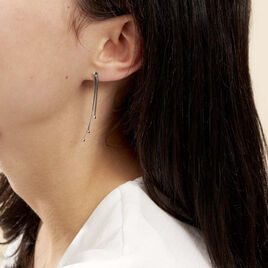 Boucles D'oreilles Pendantes Giorgia Argent Blanc - Boucles d'oreilles fantaisie Femme | Histoire d’Or