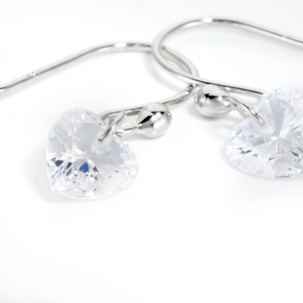 Boucles D'oreilles Pendantes Argent Blanc Sopher Oxydes De Zirconium - Boucles d'oreilles fantaisie Femme | Histoire d’Or