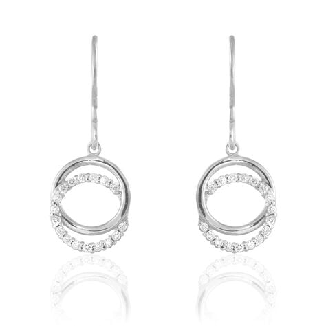 Boucles D'oreilles Pendantes Circus Argent Blanc Oxyde De Zirconium - Boucles d'oreilles fantaisie Femme | Histoire d’Or