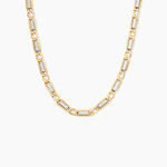 Collier Danae Plaquette Or Bicolore - Chaines Homme | Histoire d&rsquo;Or