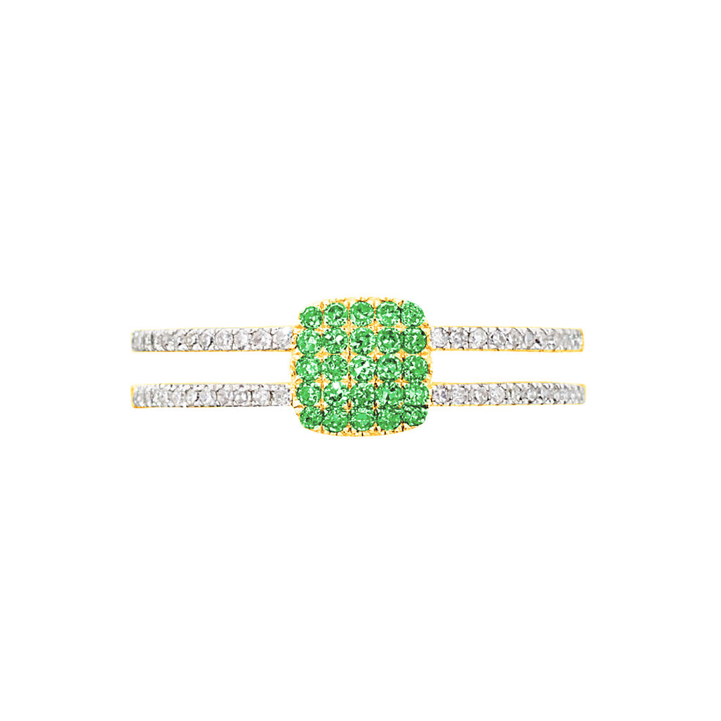Bague Aude Or Jaune Grenat Et Diamant - Bagues avec pierre Femme | Histoire d’Or