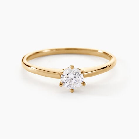 Bague Solitaire Samantha Or Jaune Diamant - Bagues solitaires Femme | Histoire d’Or