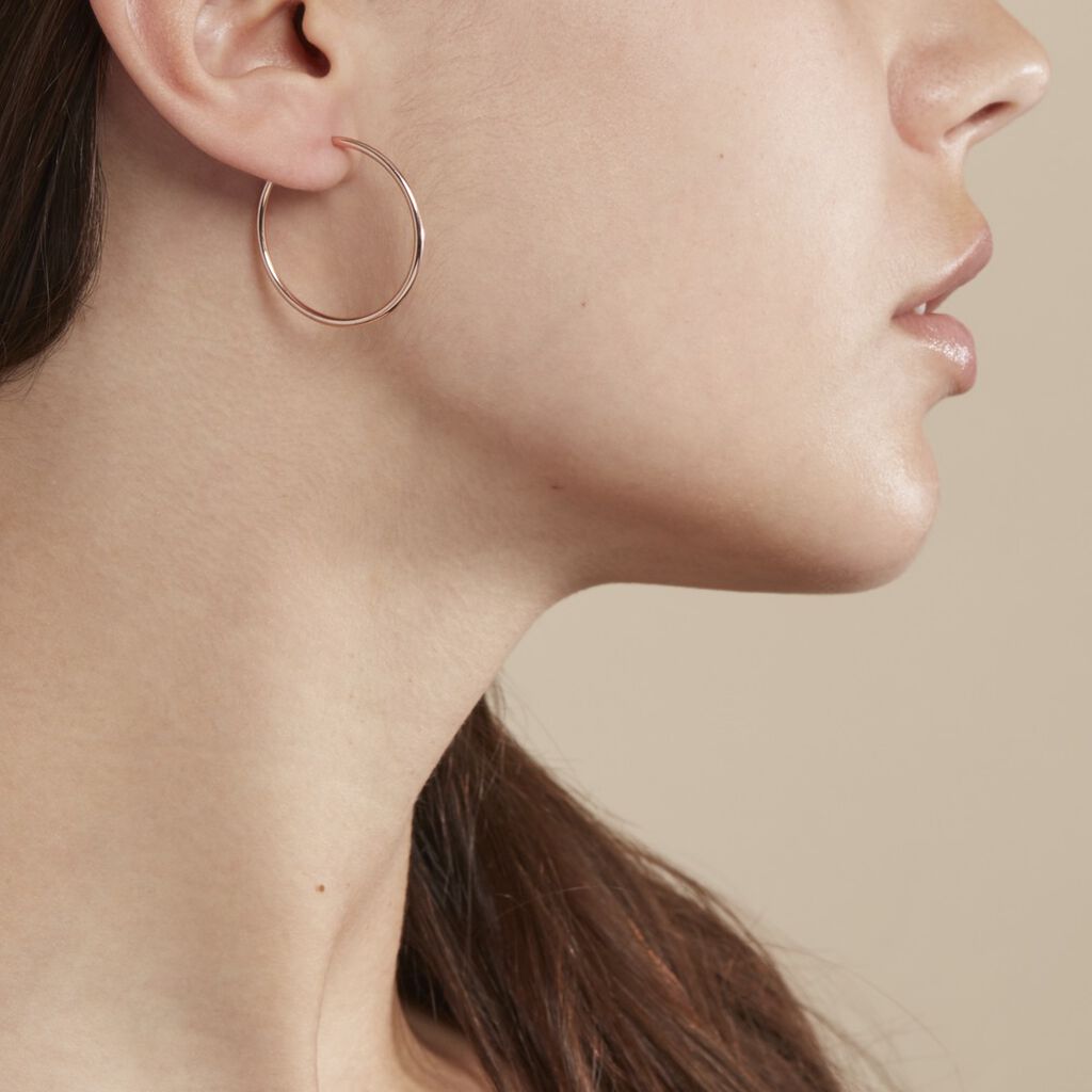 Créoles Valencina Or Rose - Boucles d'oreilles créoles Femme | Histoire d’Or