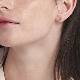 Créoles Aika Argent Blanc - Boucles d'oreilles créoles Femme | Histoire d’Or
