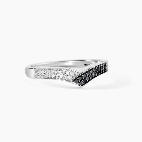 Bague Aile De Mouette Or Blanc Diamant - Bagues avec pierre Femme | Histoire d’Or