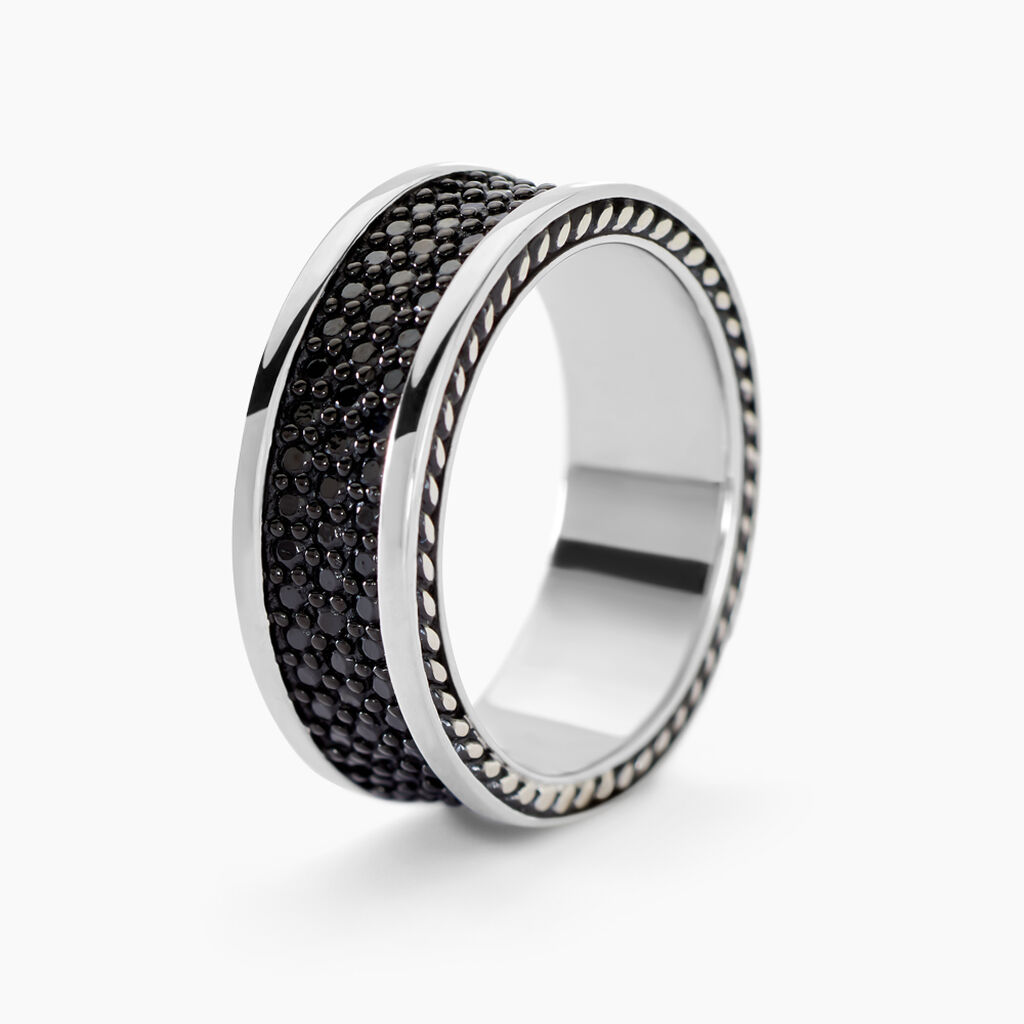 Bague Bellagio Acier Bicolore - Bagues fantaisie Homme | Histoire d’Or