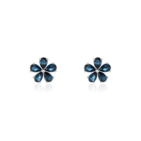 Boucles D'oreilles Puces Argent Blanc Laldilon Oxydes De Zirconium - Boucles d'oreilles fantaisie Femme | Histoire d’Or