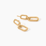 Boucles D'Oreilles Pendantes Feliciana Plaqu&eacute; Or Jaune - Boucles d'oreilles fantaisie Femme | Histoire d&rsquo;Or