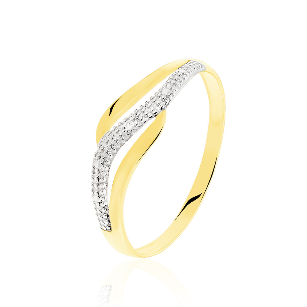 Bague Smeralda Or Bicolore Diamant - Bagues avec pierre Femme | Histoire d’Or