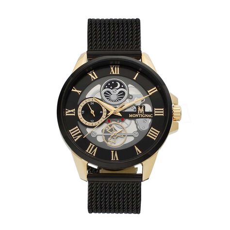 Montre Montignac Round Noir - Montres Homme | Histoire d&rsquo;Or