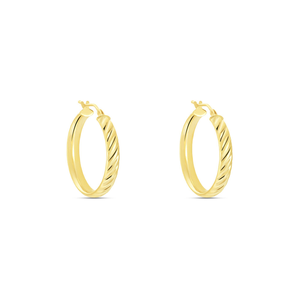 Créoles Mara Or Jaune - Boucles d'oreilles créoles Femme | Histoire d’Or