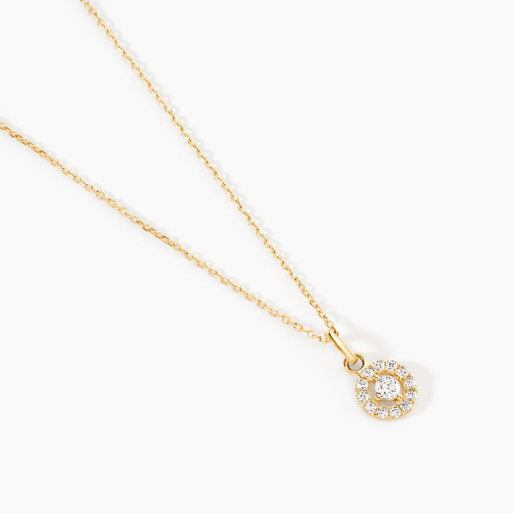 Collier Tahera Or Jaune Oxyde De Zirconium - Colliers Femme | Histoire d&rsquo;Or