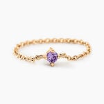 Bague Lilou Plaqu&eacute; Or Dor&eacute; Oxyde De Zirconium - Bagues solitaires Femme | Histoire d&rsquo;Or