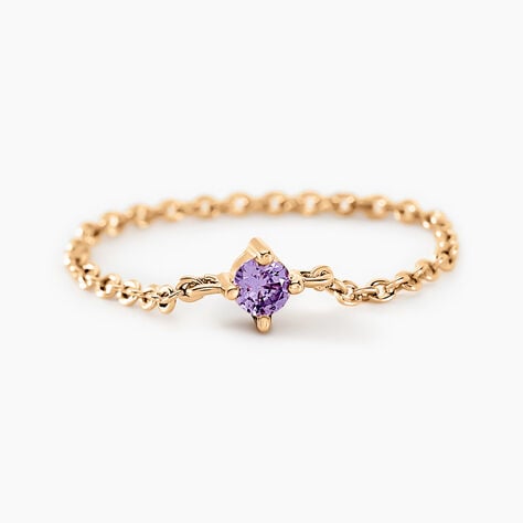 Bague Lilou Plaqu&eacute; Or Dor&eacute; Oxyde De Zirconium - Bagues solitaires Femme | Histoire d&rsquo;Or