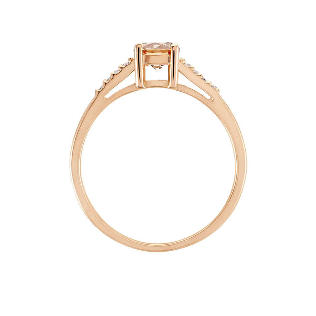Bague Rio Argent Rose Oxyde De Zirconium - Bagues solitaires Femme | Histoire d’Or