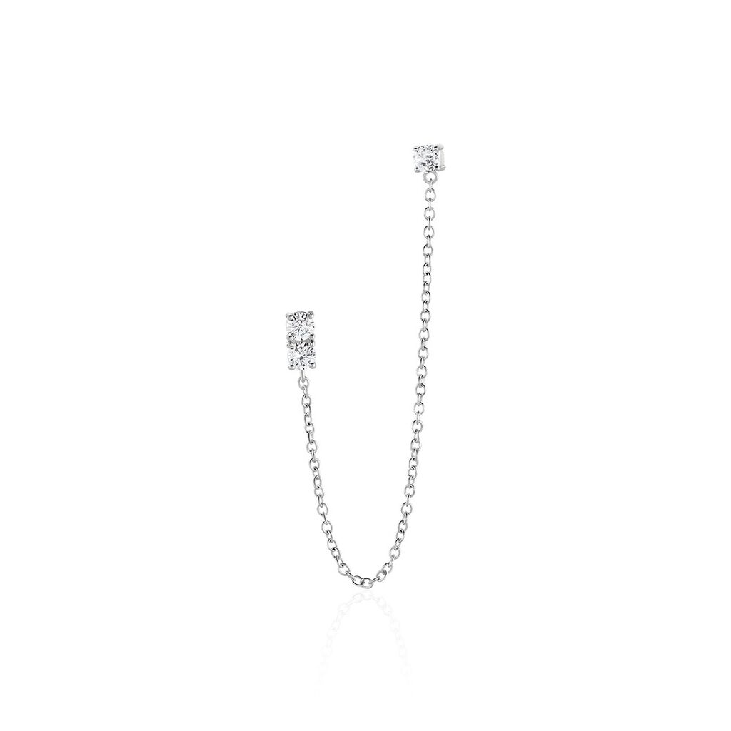 Bijoux D'oreilles Kirill Argent Blanc Oxyde De Zirconium - Boucles d'oreilles fantaisie Femme | Histoire d&rsquo;Or