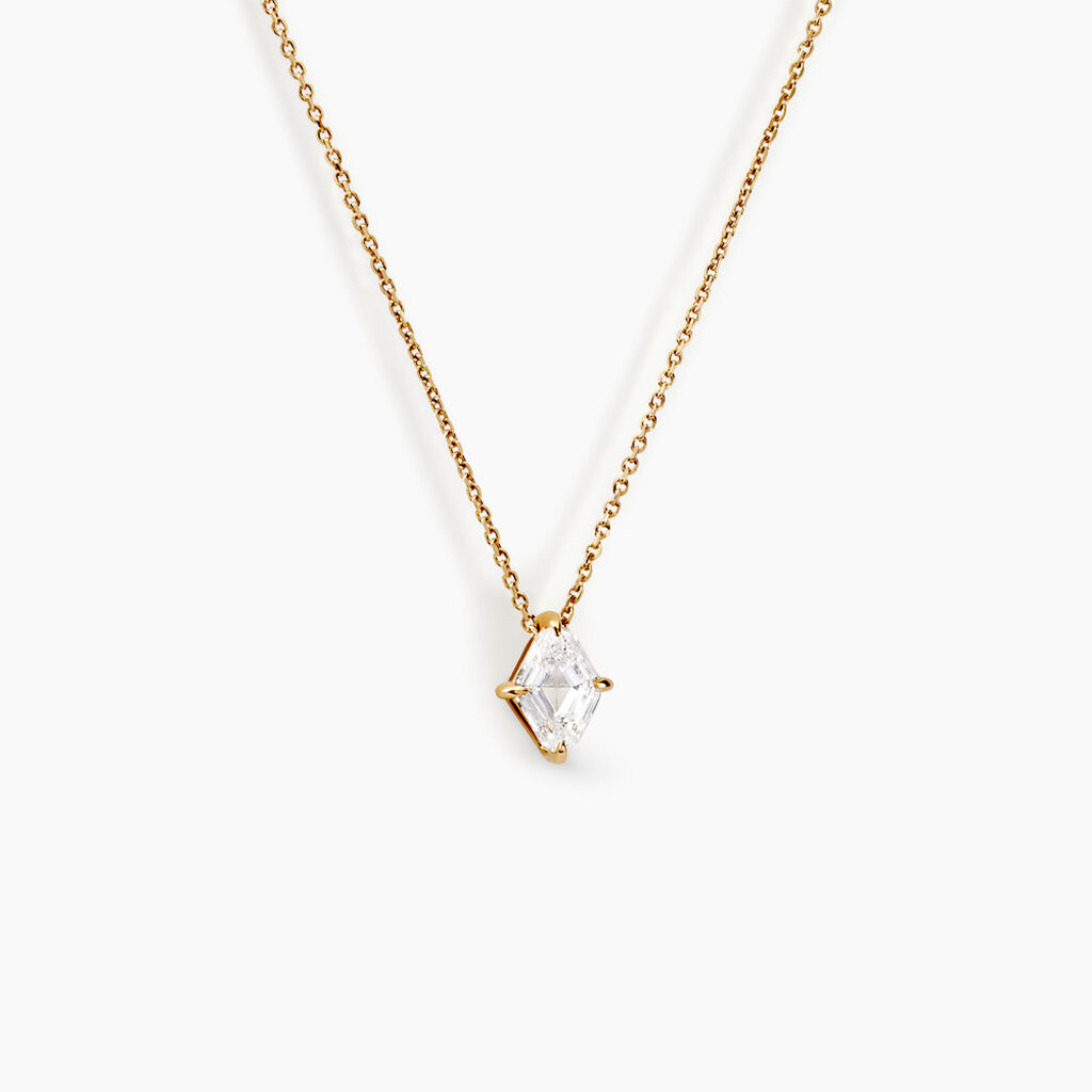 Collier Icone Or Jaune Diamant Synthetique - Colliers Femme | Histoire d&rsquo;Or