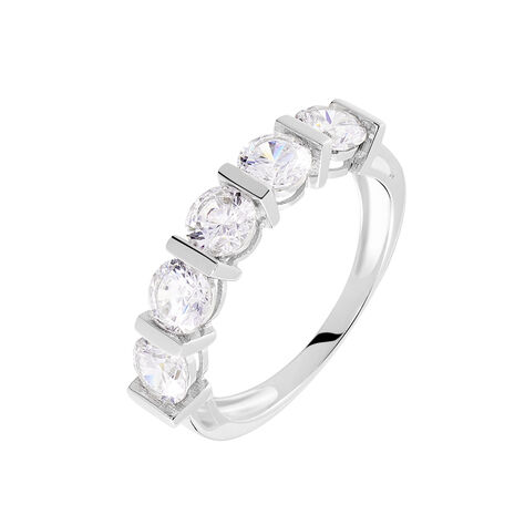 Bague Lyana Or Blanc Oxyde De Zirconium - Alliances Femme | Histoire d’Or