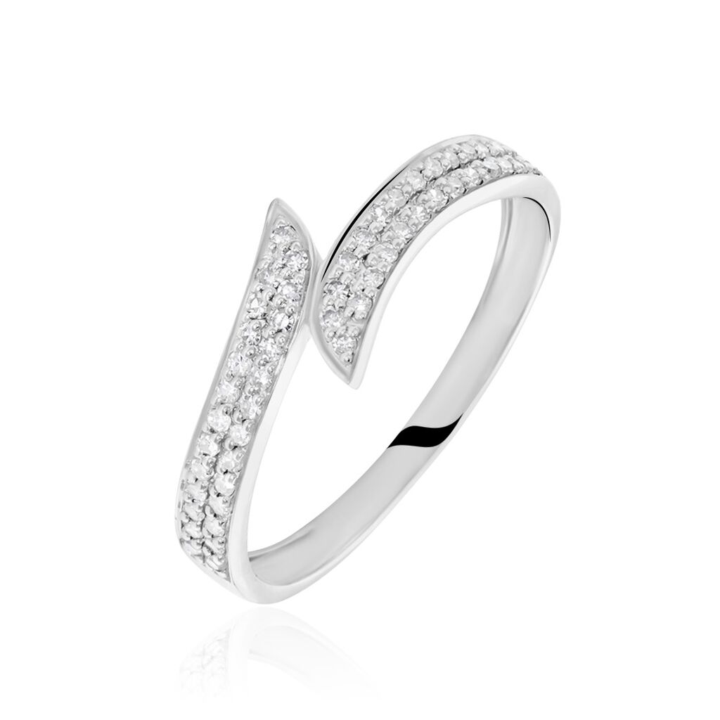 Bague Shahida Or Blanc Diamant - Bagues avec pierre Femme | Histoire d’Or