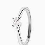 Bague Solitaire One Platine Blanc Diamant - Bagues solitaires Femme | Histoire d&rsquo;Or